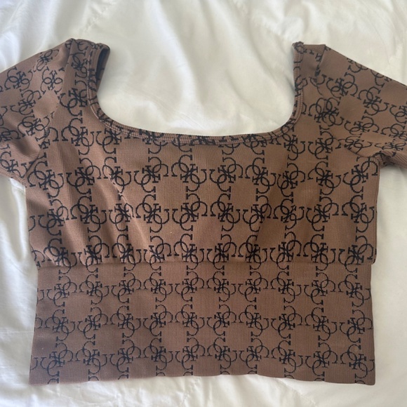 GUESS? Logomania Brown & Black Ribbed Active Set Size XS - Picture 6 of 11